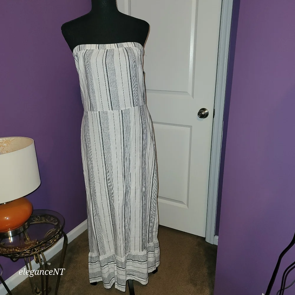 NY & Co. SoHo Street  Black and White Striped Women's Dress Sz: XL NWT - Picture 2 of 12